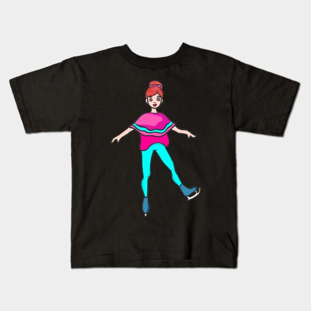 Figure skating ice skating ice skating ice sport Kids T-Shirt by KK-Royal